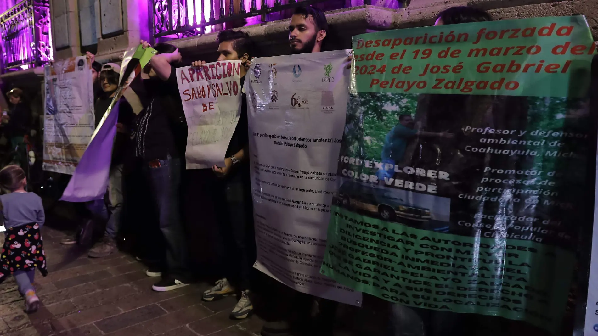 Manifestación por Gabriel Pelayo